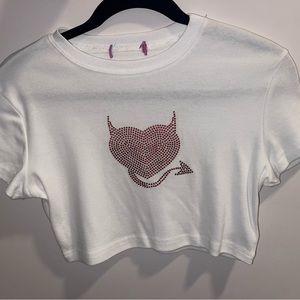 Devil Diamond Cropped T-Shirt